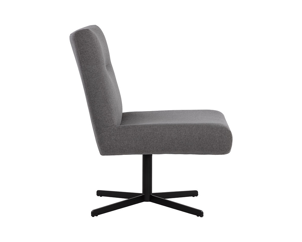 Karson Swivel Lounge Chair - Charcoal Grey