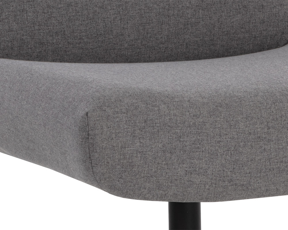 Karson Swivel Lounge Chair - Charcoal Grey