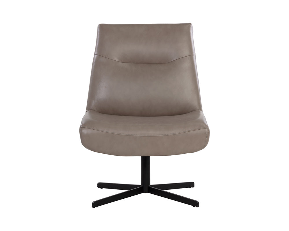 Karson Swivel Lounge Chair - Alpine Grey Leather