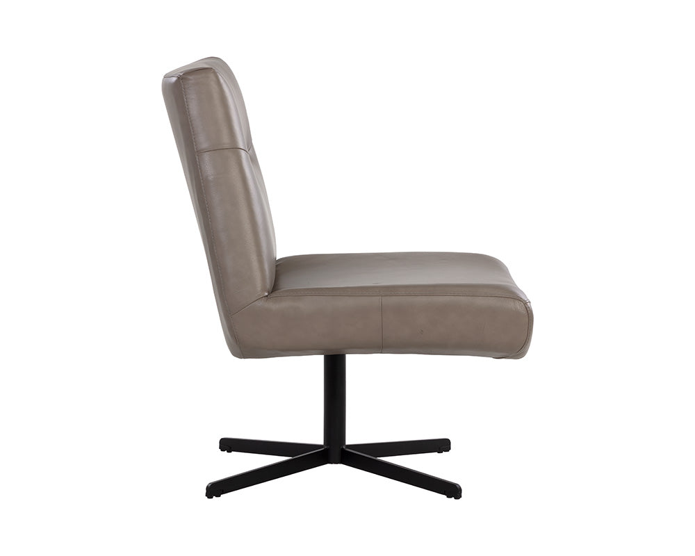 Karson Swivel Lounge Chair - Alpine Grey Leather