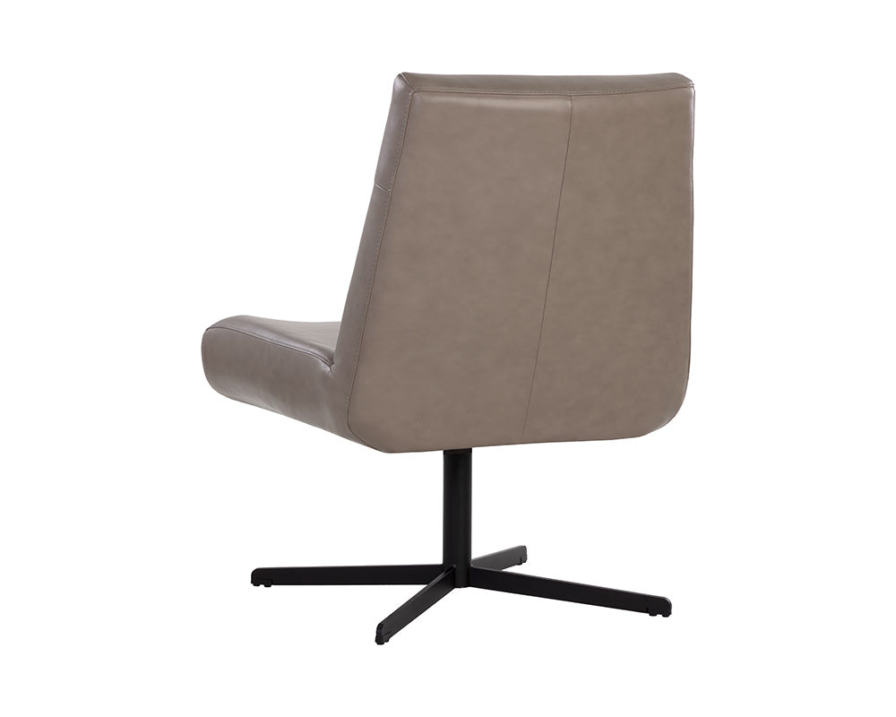 Karson Swivel Lounge Chair - Alpine Grey Leather