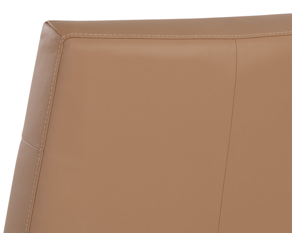 Karson Swivel Lounge Chair - Linea Wood Leather