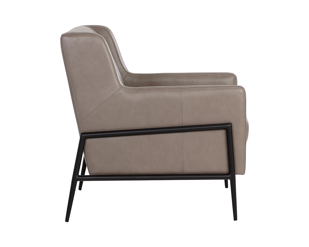 Talula Lounge Chair - Alpine Grey Leather