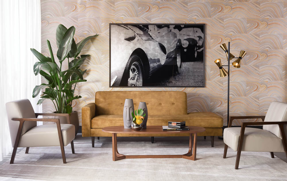 Neymar Lounge Chair - Linea Light Grey Leather
