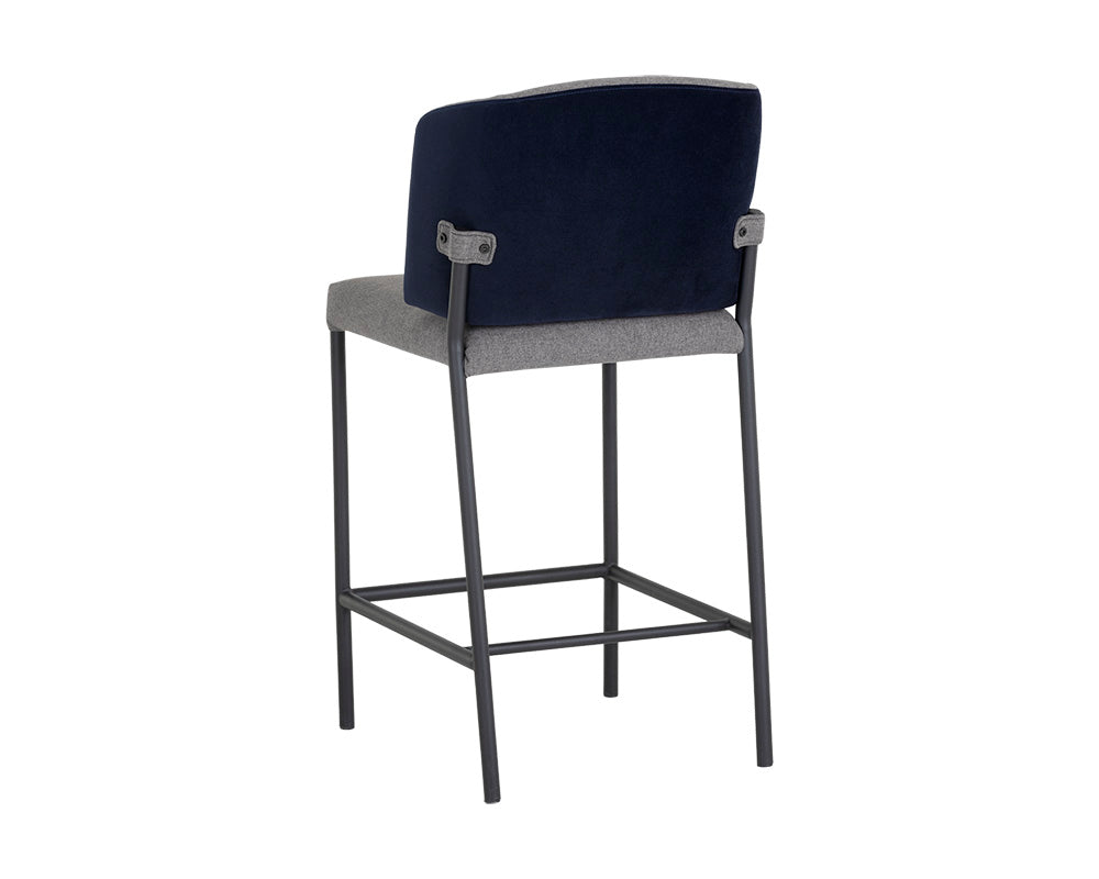 Pearce Counter Stool - Dark Grey / Abbington Navy