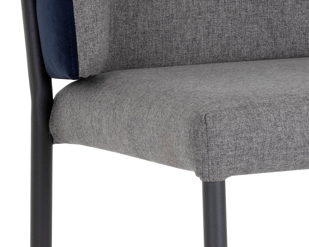 Pearce Counter Stool - Dark Grey / Abbington Navy