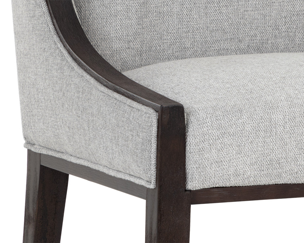 Idalia Dining Chair - Brown - Belfast Heather Grey
