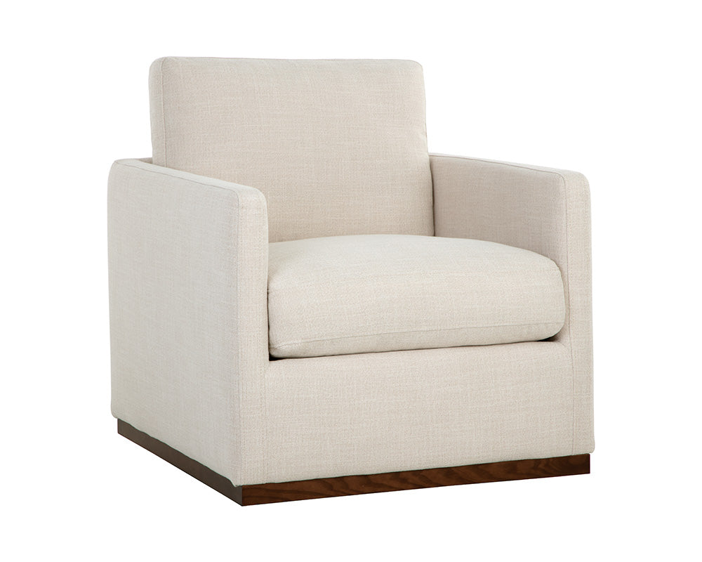 Portman Swivel Lounge Chair - Effie Linen