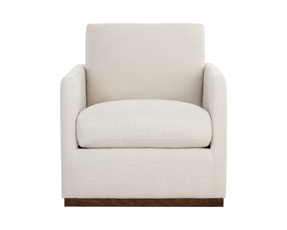 Portman Swivel Lounge Chair - Effie Linen