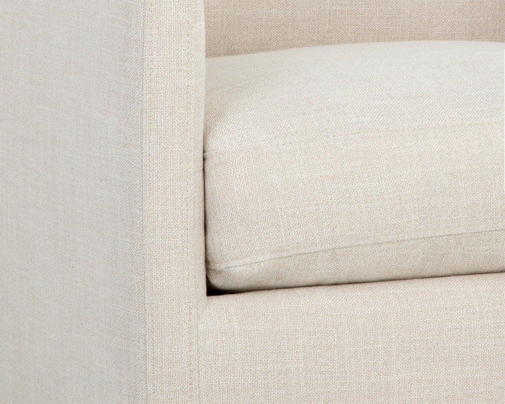 Portman Swivel Lounge Chair - Effie Linen