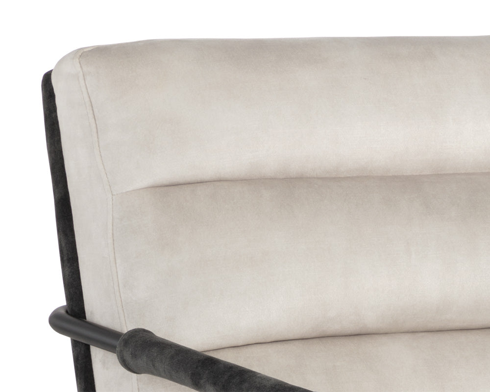 Tristen Lounge Chair - Nono Cream / Nono Dark Green