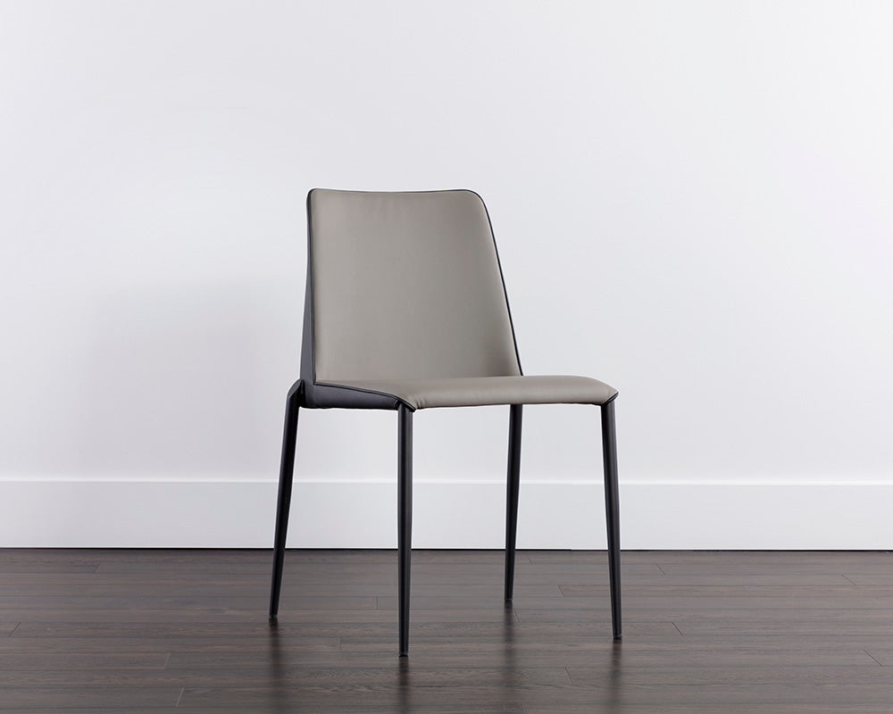 Renee Stackable Dining Chair - Dillon Stratus / Dillon Black