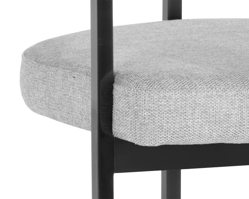 Marris Dining Armchair - Gunmetal - Belfast Heather Grey