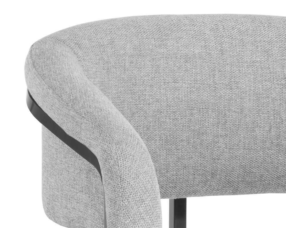 Marris Dining Armchair - Gunmetal - Belfast Heather Grey