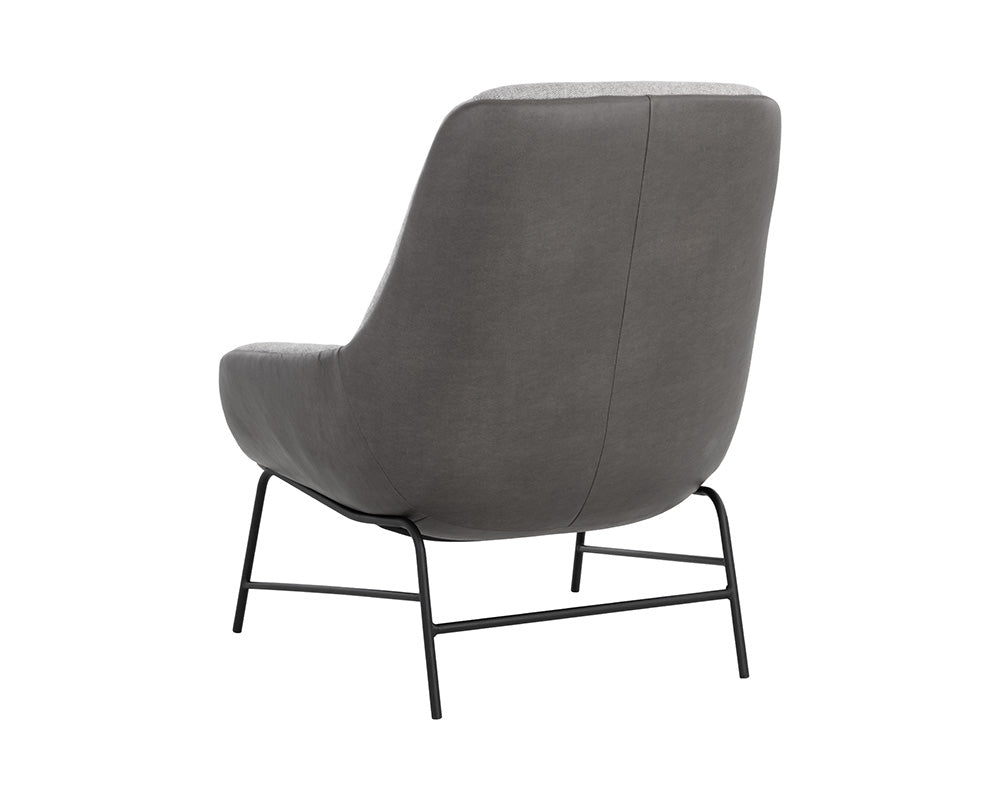 Lucier Lounge Chair - Belfast Heather Grey / Bravo Ash