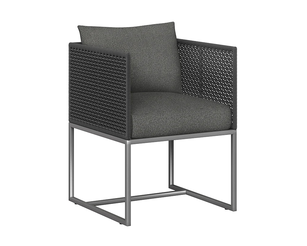 Crete Dining Armchair - Dark Grey (Patio/Outdoor)