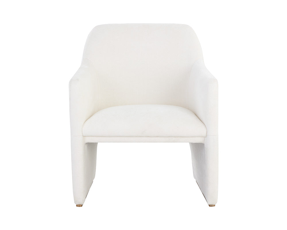 Doreen Lounge Chair - Lux Brass - Rubino White