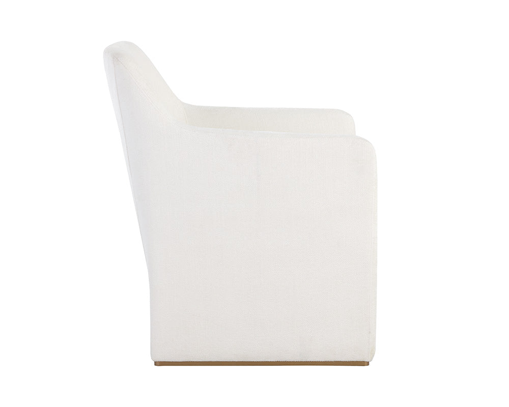 Doreen Lounge Chair - Lux Brass - Rubino White