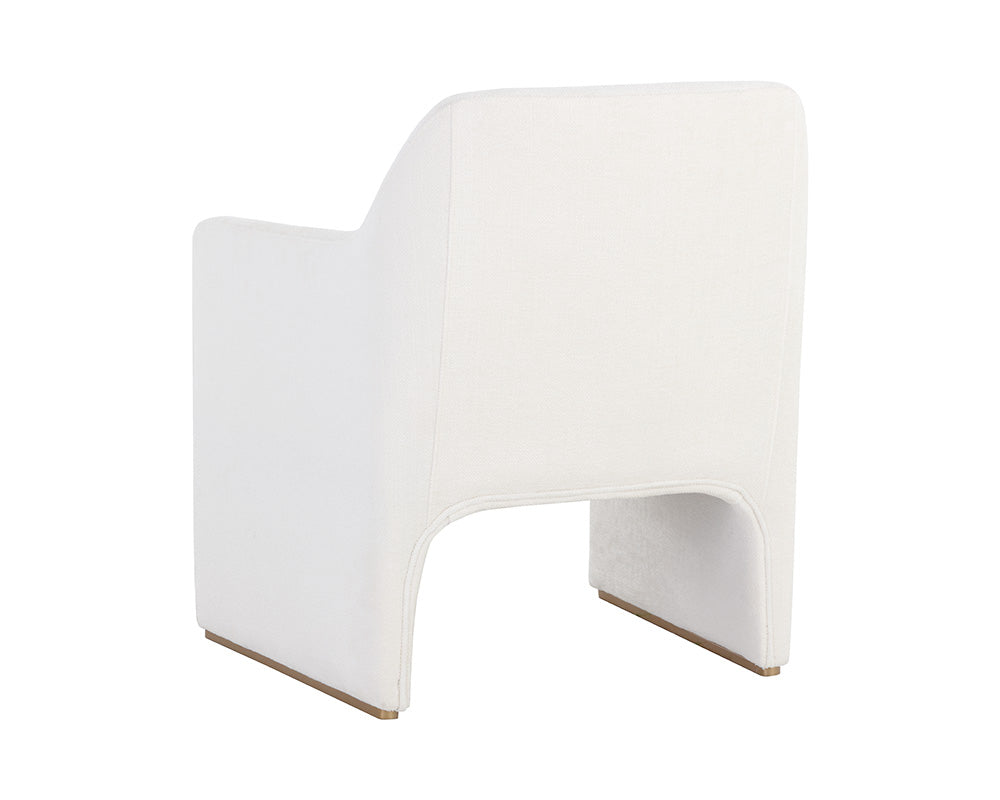 Doreen Lounge Chair - Lux Brass - Rubino White