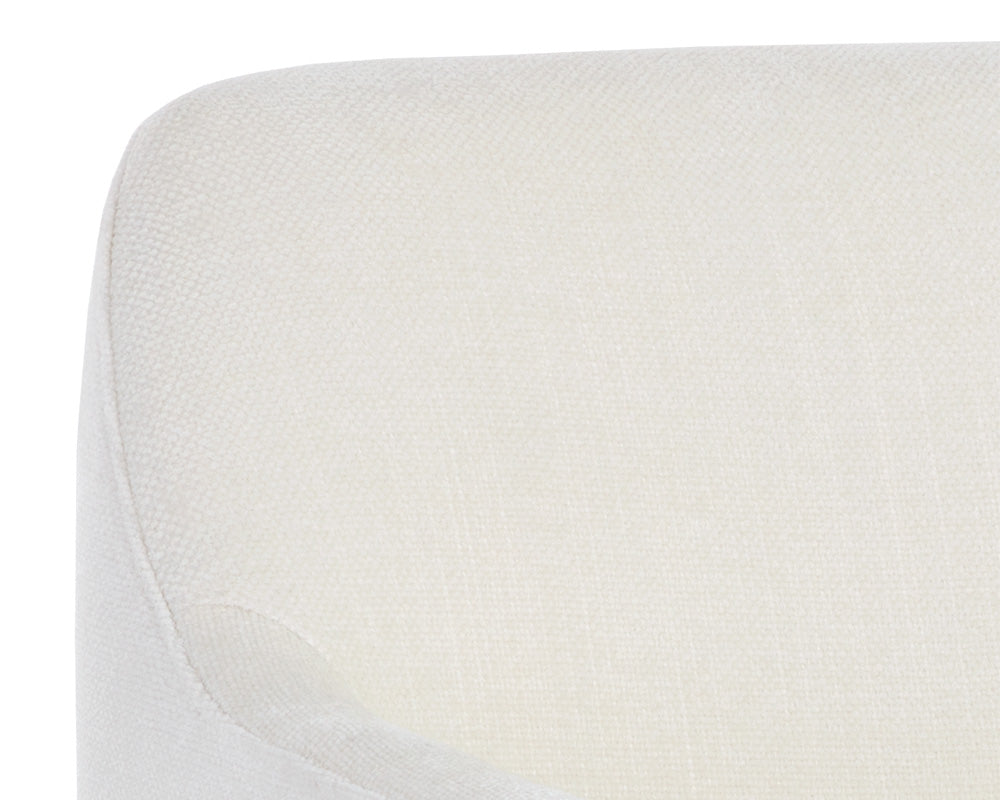 Doreen Lounge Chair - Lux Brass - Rubino White