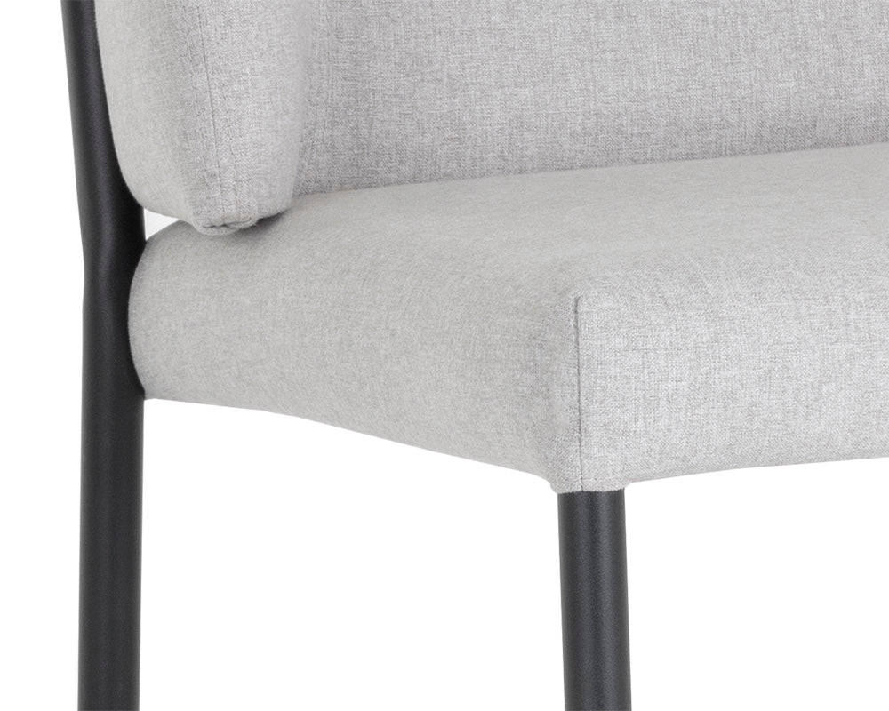 Pearce Counter Stool - Light Grey / Bravo Cognac