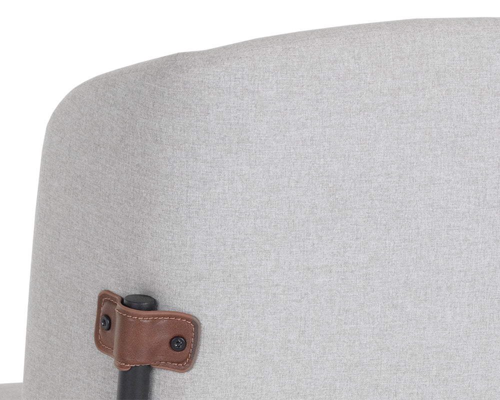 Pearce Counter Stool - Light Grey / Bravo Cognac