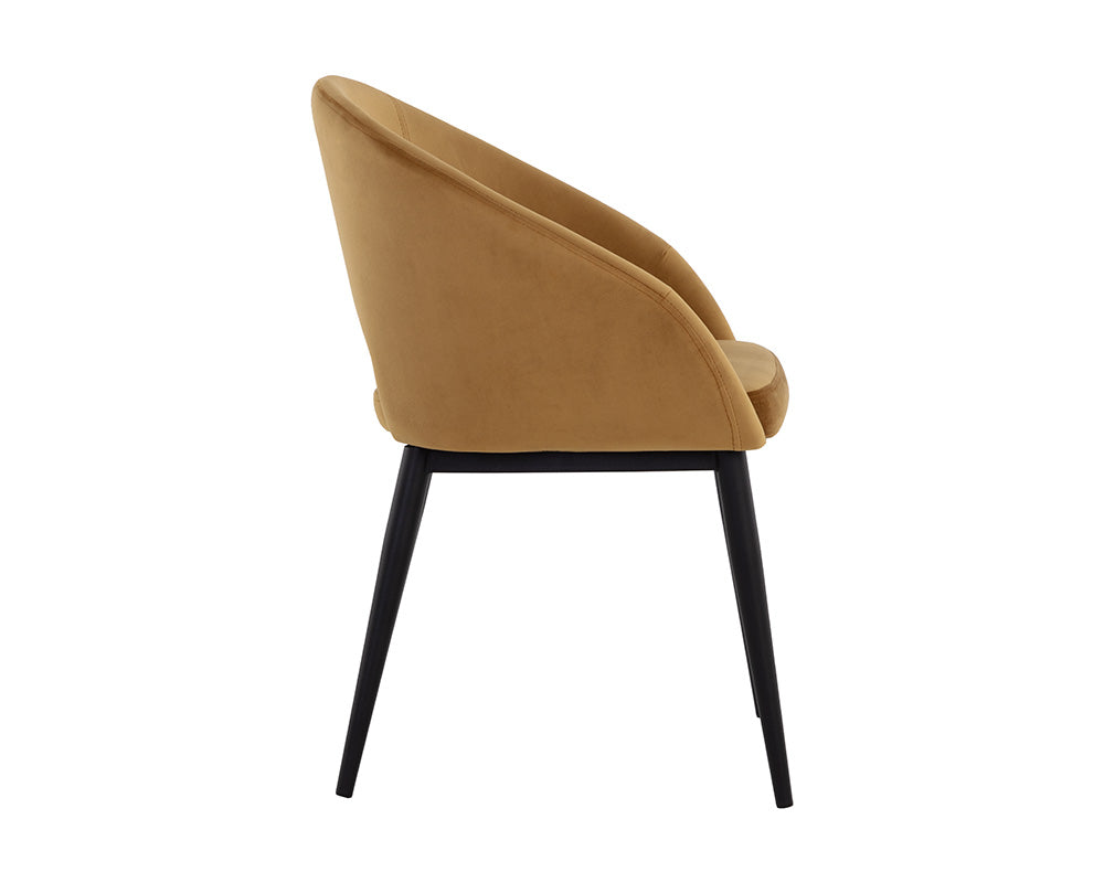Thatcher Dining Armchair - Black - Gold Sky