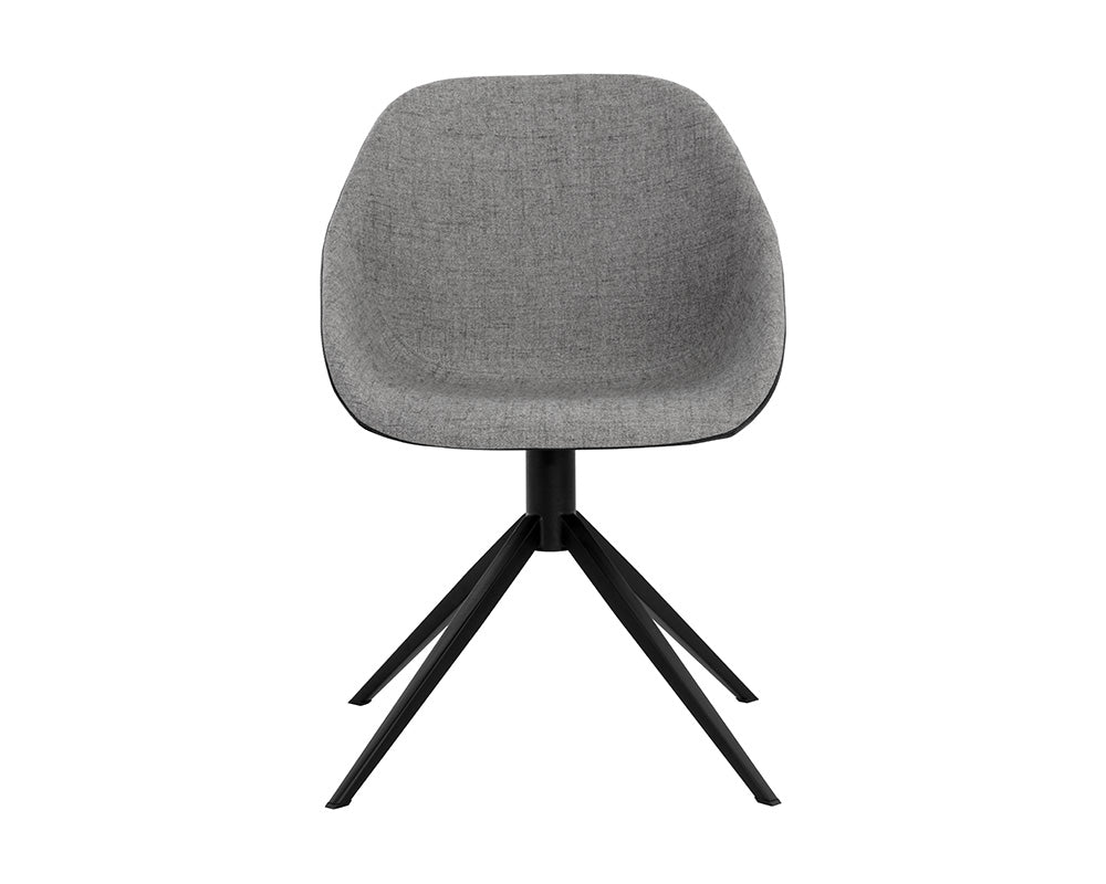 Mccoy Swivel Dining Chair - November Grey / Nightfall Black