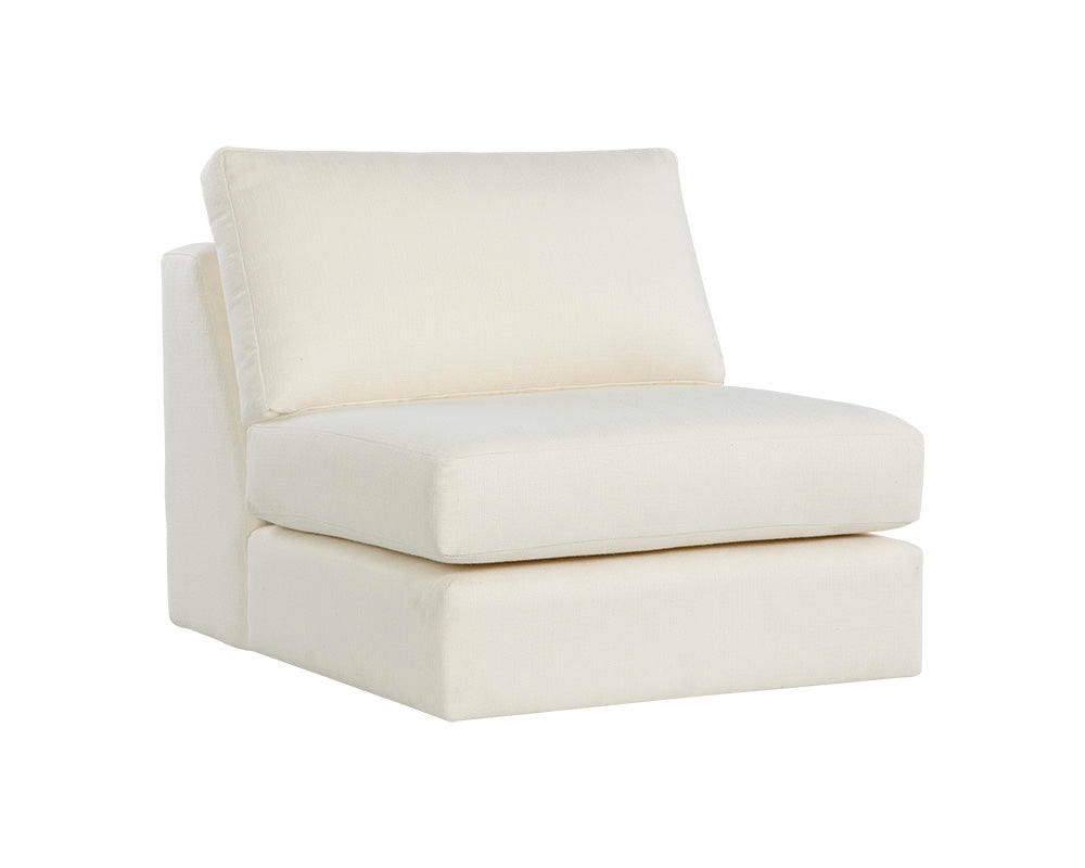 Cascade Swivel Armless Chair - Liv Pearl