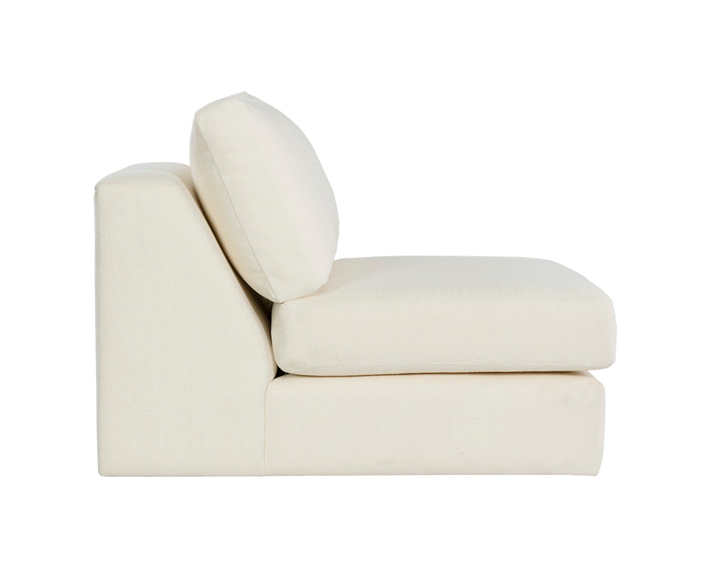 Cascade Swivel Armless Chair - Liv Pearl