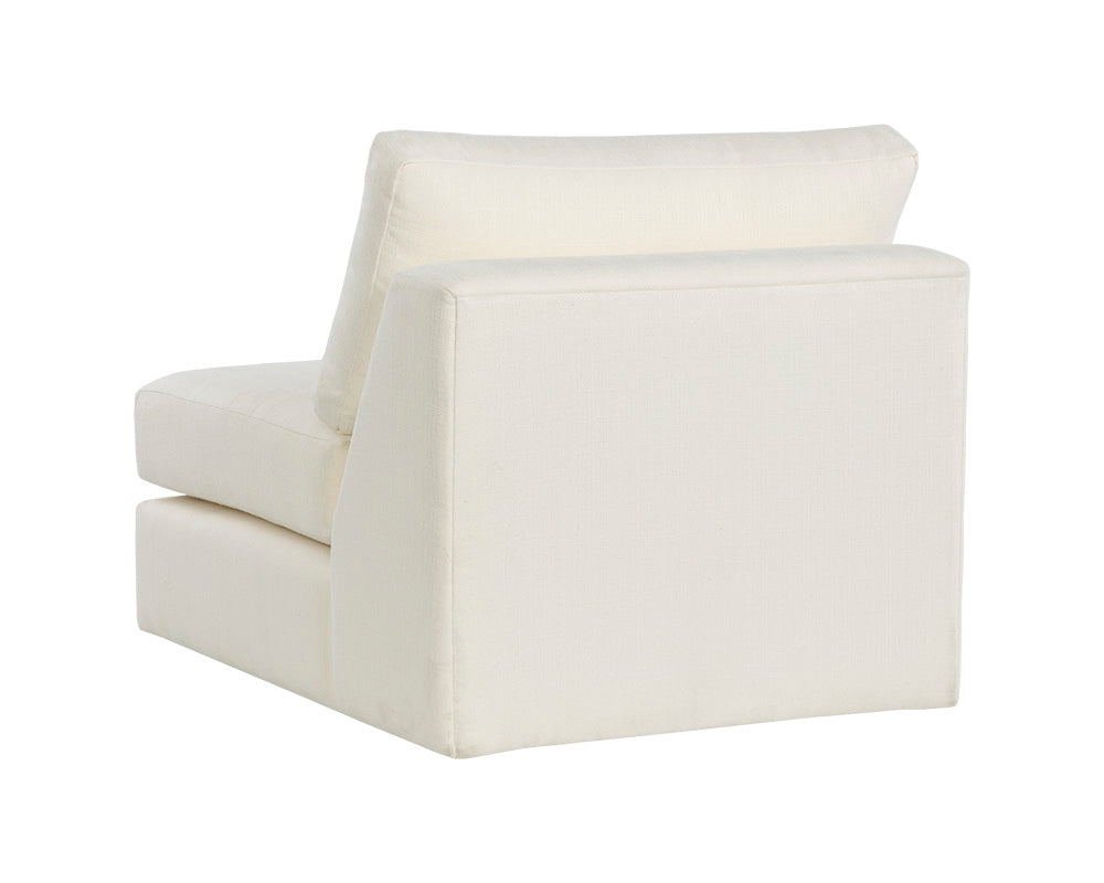 Cascade Swivel Armless Chair - Liv Pearl