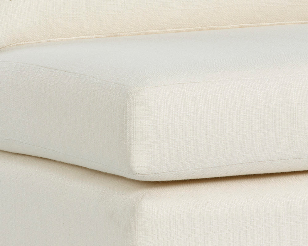 Cascade Swivel Armless Chair - Liv Pearl