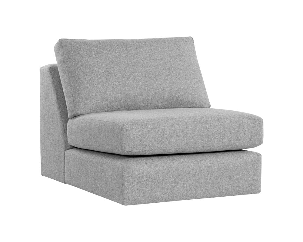 Cascade Swivel Armless Chair - Liv Dove