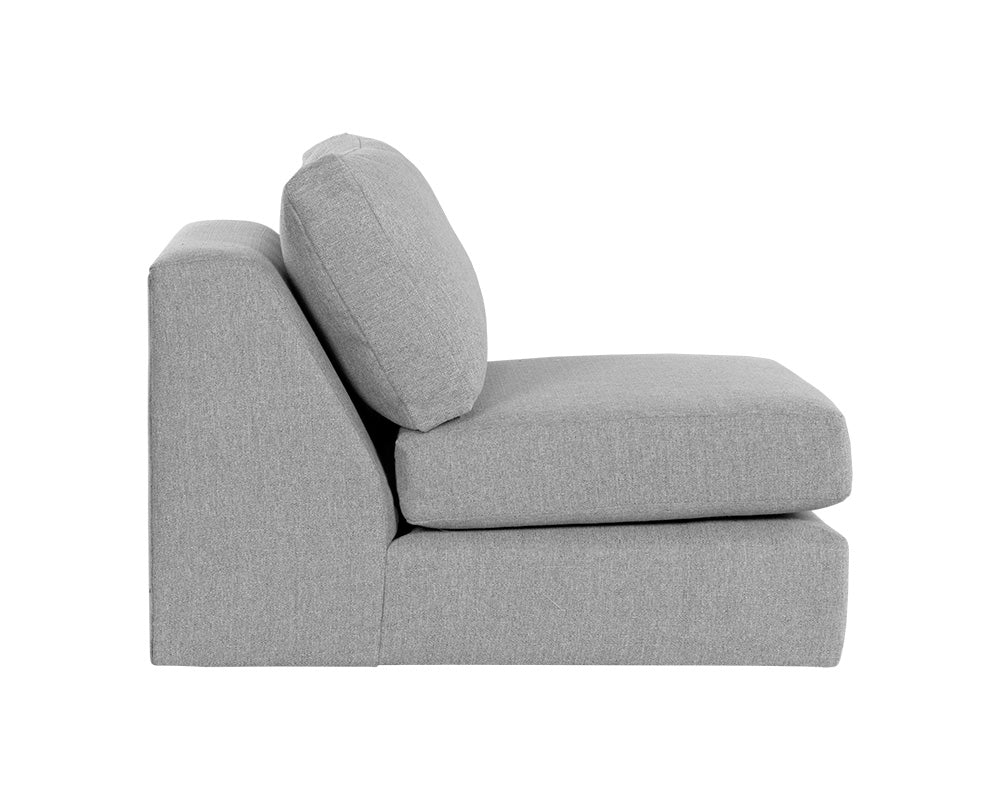 Cascade Swivel Armless Chair - Liv Dove
