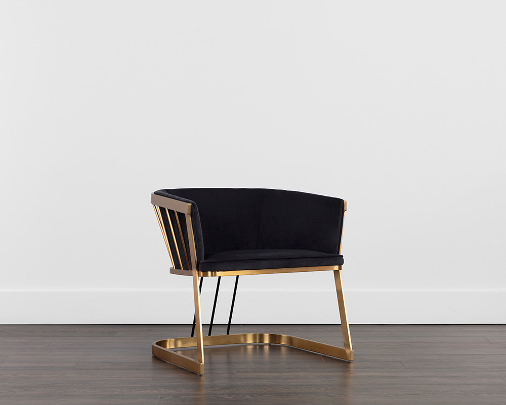 Caily Lounge Chair - Abbington Black