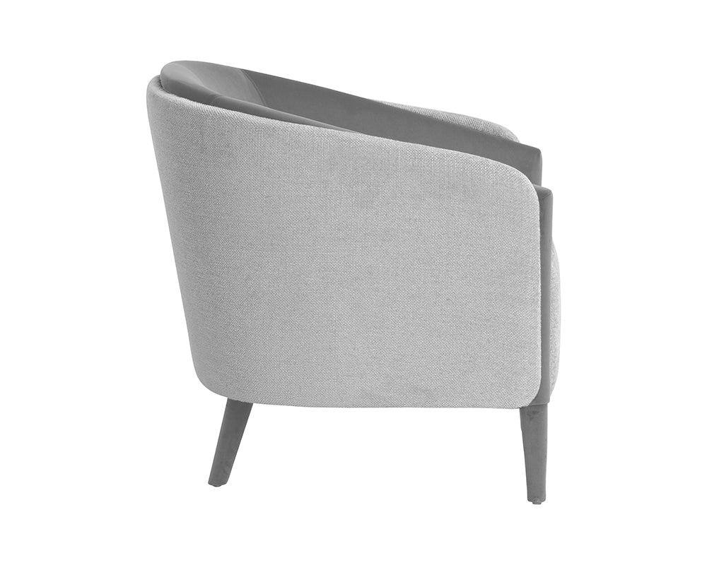 Sheva Lounge Chair - San Remo Winter Cloud / Antonio Charcoal