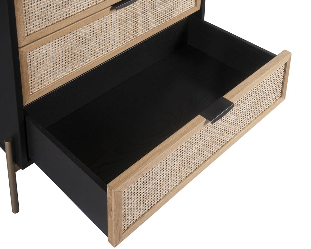 Avida Chest - Gold - Black/natural