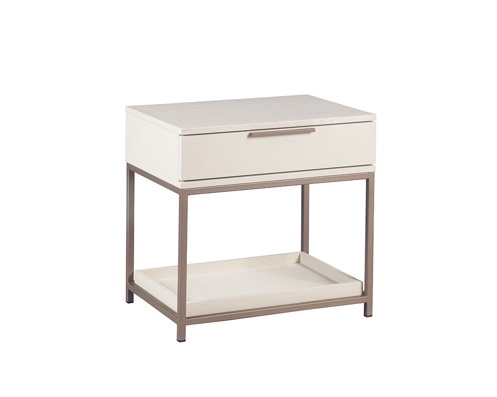 Rebel Nightstand - Champagne Gold - Cream