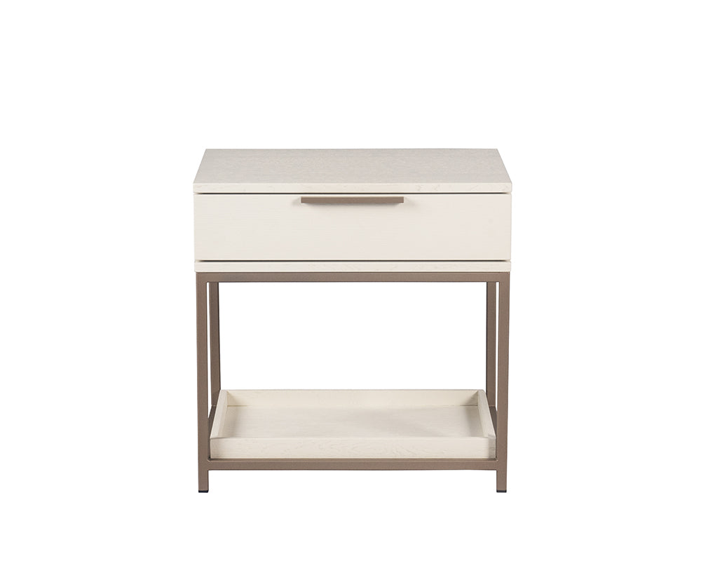 Rebel Nightstand - Champagne Gold - Cream