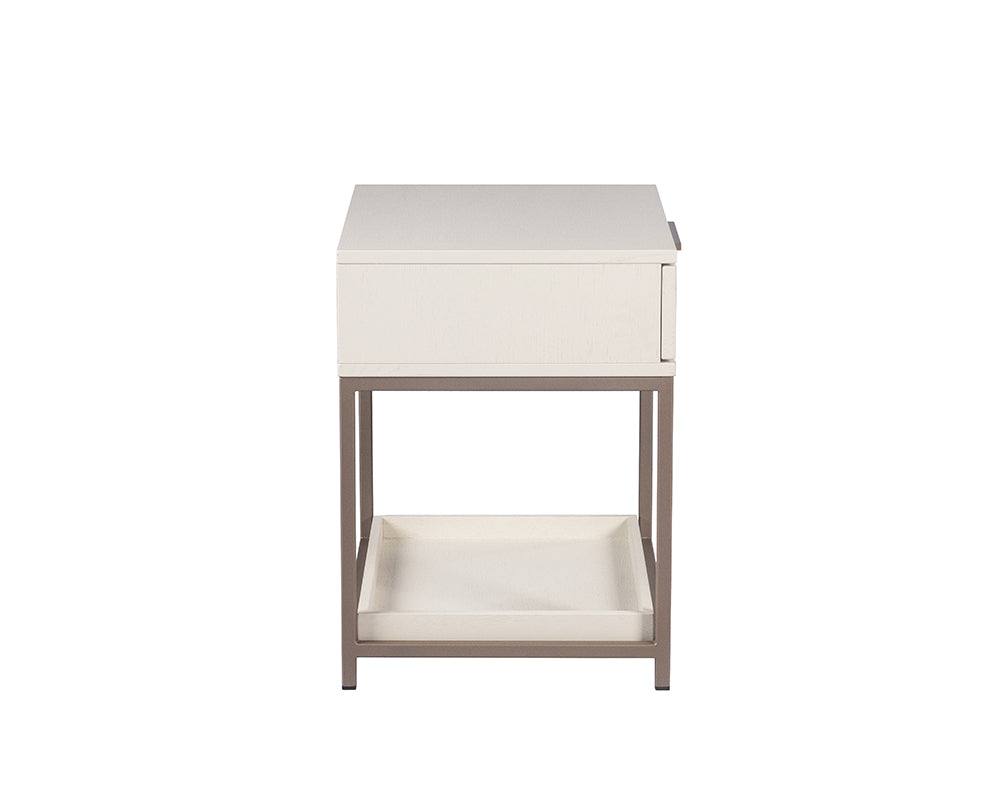 Rebel Nightstand - Champagne Gold - Cream