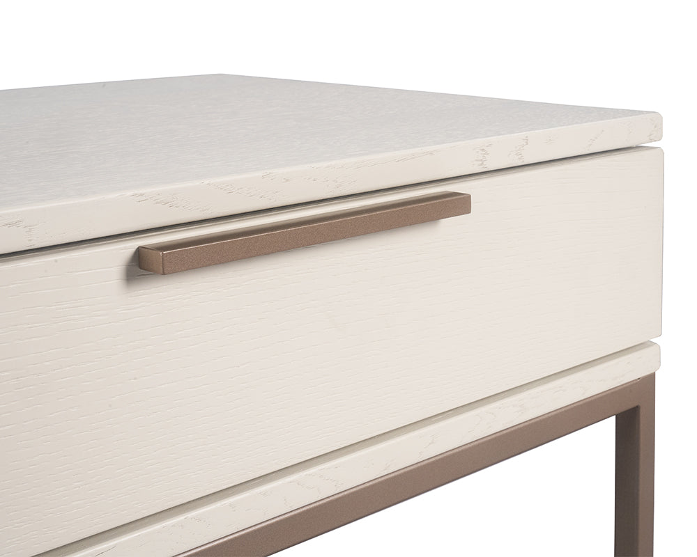 Rebel Nightstand - Small - Champagne Gold - Cream