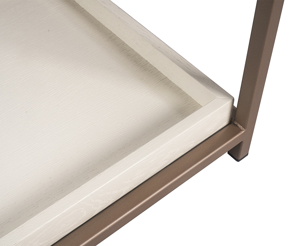 Rebel Nightstand - Small - Champagne Gold - Cream