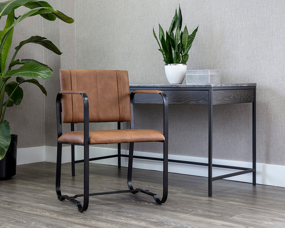 Garrett Office Chair - Vintage Cognac Leather