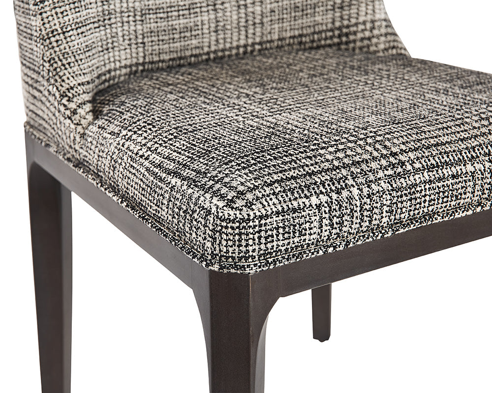 Elisa Dining Chair - Grey Oak - Naya Check Black