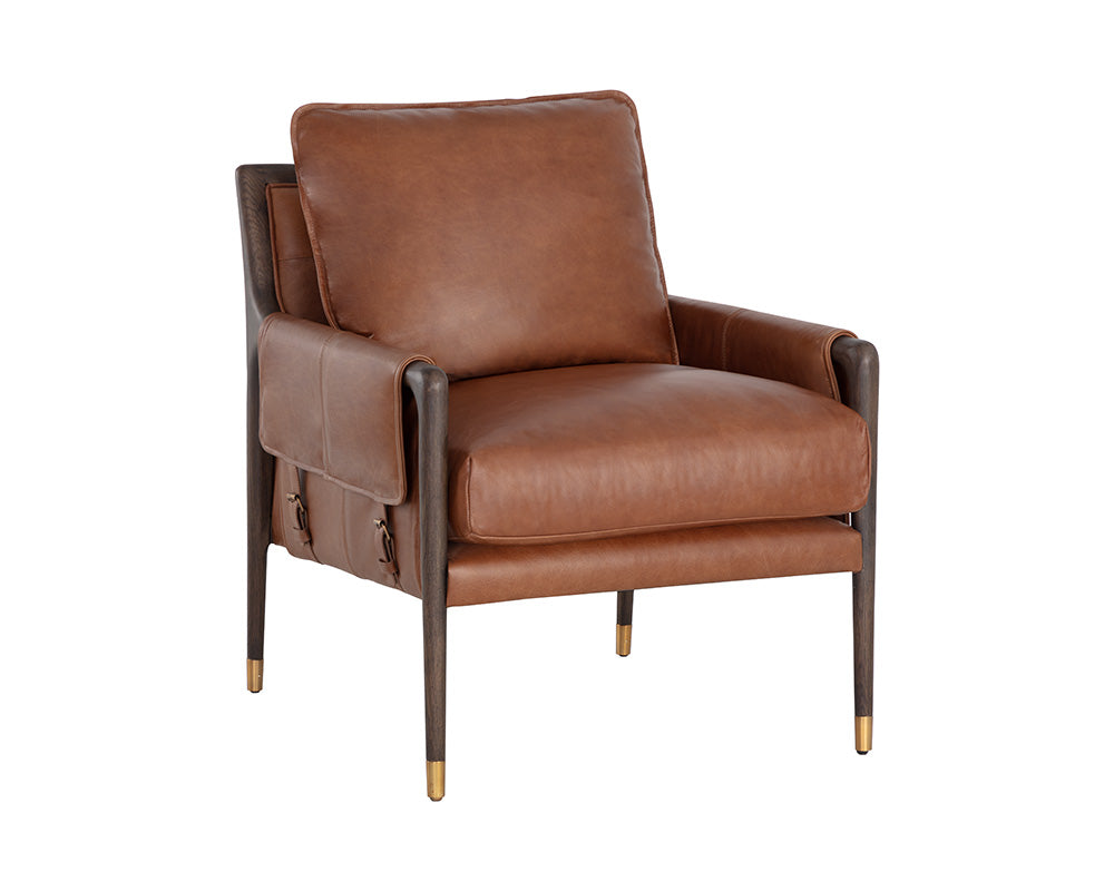 Mauti Lounge Chair - Brown - Shalimar Tobacco Leather