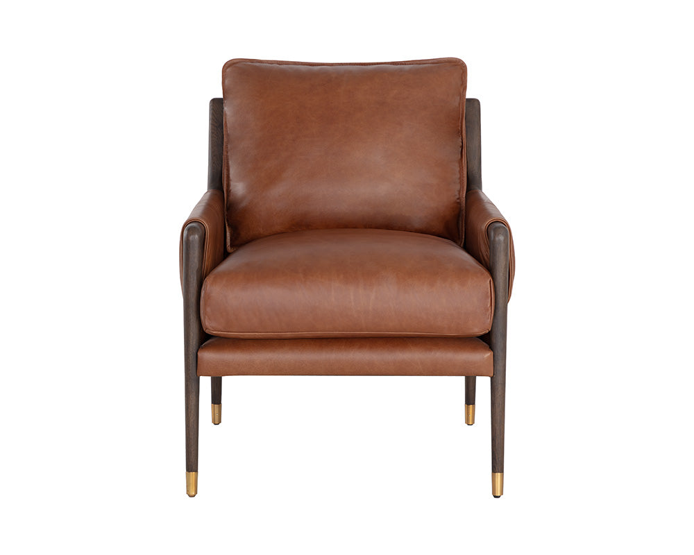 Mauti Lounge Chair - Brown - Shalimar Tobacco Leather