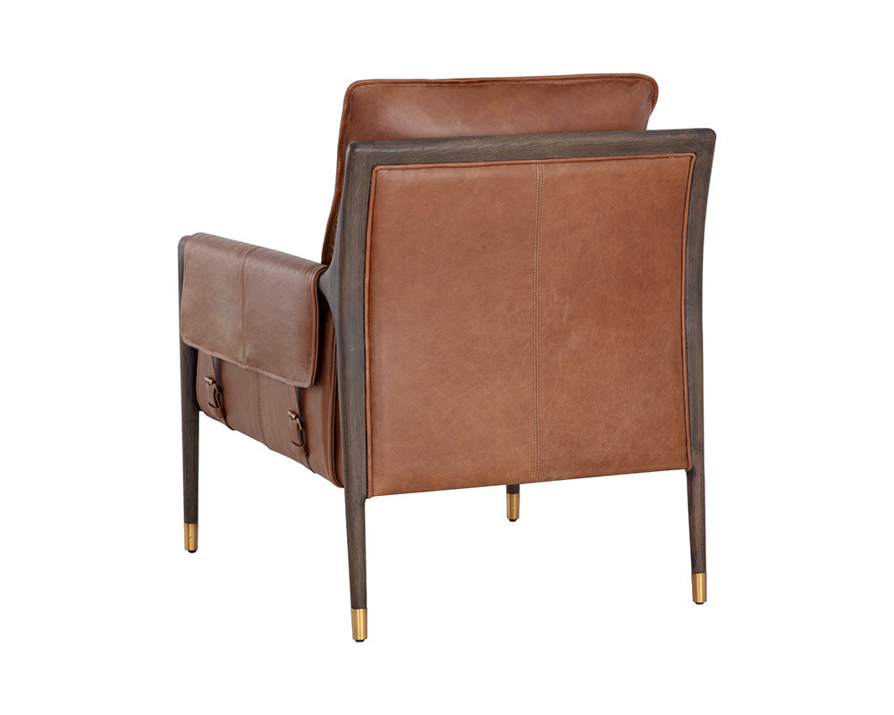 Mauti Lounge Chair - Brown - Shalimar Tobacco Leather