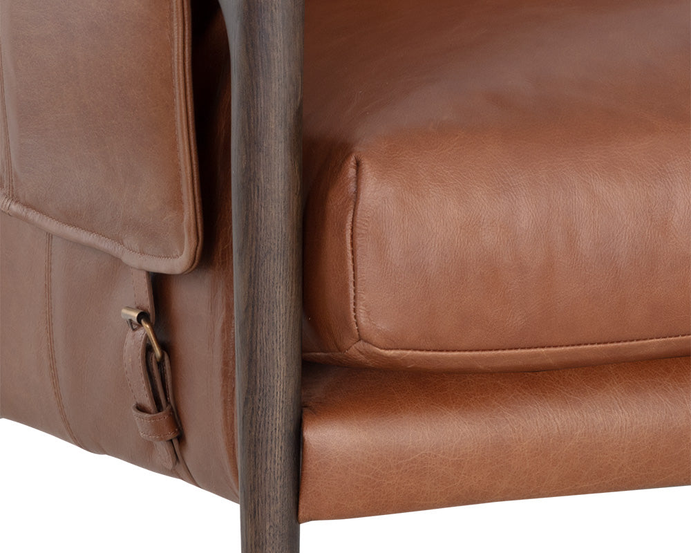 Mauti Lounge Chair - Brown - Shalimar Tobacco Leather