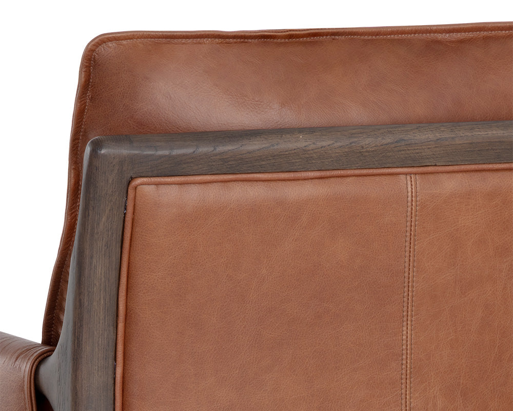 Mauti Lounge Chair - Brown - Shalimar Tobacco Leather