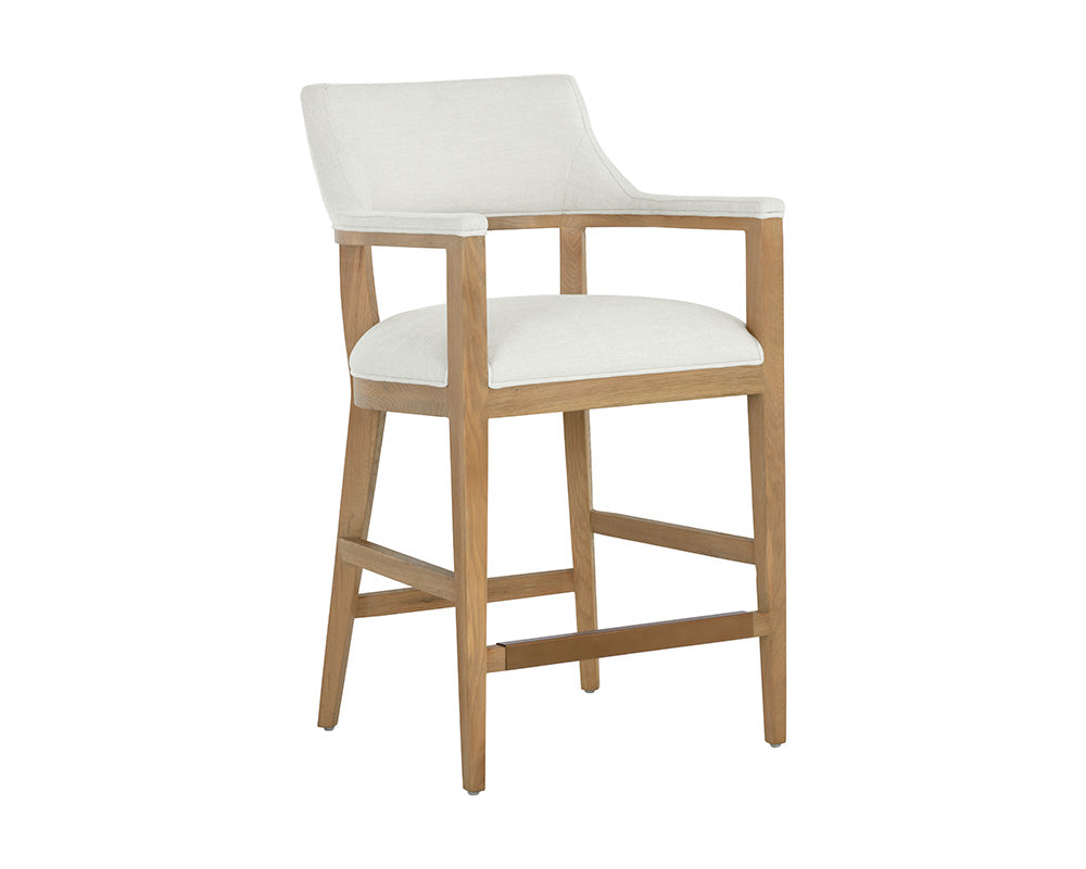 Brylea Counter Stool - Natural - Heather Ivory Tweed